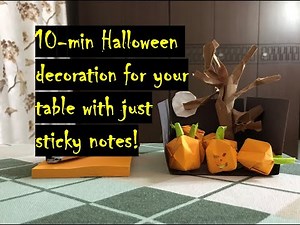 Halloween decoration with sticky notes in just 10 minutes (DIY)! Halloween 2021🎃