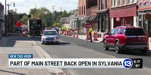 Part of Main Street reopens in Sylvania