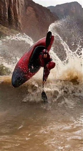 Whitewater Kayaking Grand Canyon Class V Flood Rapids — Cinematic AI 8K