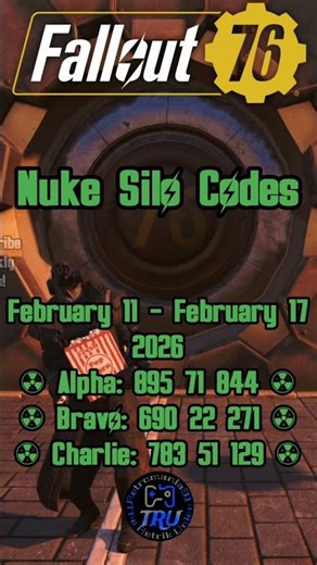 *Outdated* Fallout 76 Nuke Silo Codes (February 11th - February 17th 2026)