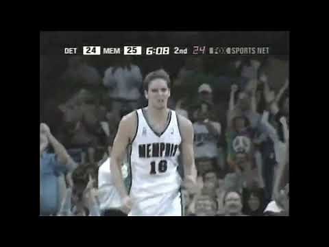 Pau Gasol's First NBA Basket (Dunk off of J-Will Dime)