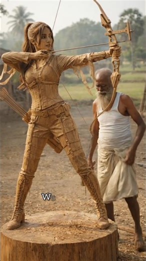 Amazing Wood Carving – Realistic Wooden Human Statue 😱