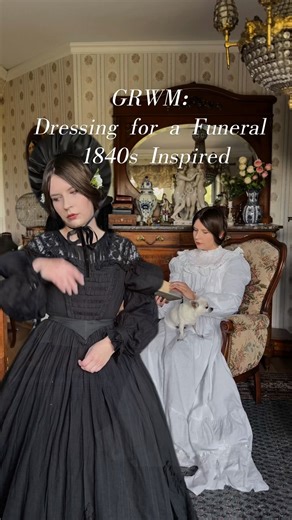 GRWM: In Mourning – 1840s Funeral Attire #victorian #xix #history