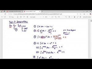 T2 Q2a Basic Rules Of Integration SM025
