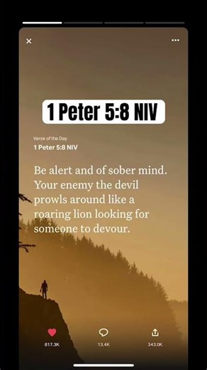 1 Peter 5:8 NIV #faith #bibleverse