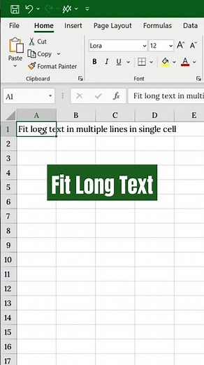 Fit Long Text in One Cell: Wrap Text in Excel