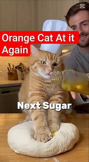 Cat Baking bread Does something INSANE!!