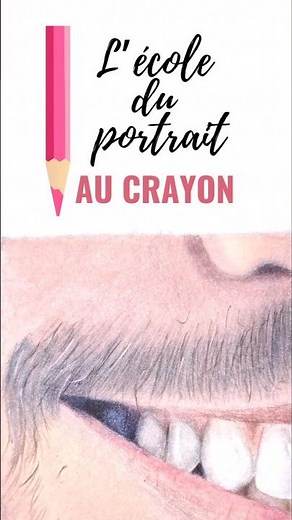 Processus du dessin d'une moustache réaliste aux crayons de couleur​