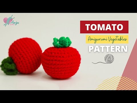 #057 | How to crochet a amigurumi TOMATO | Crochet amigurumi Vegetables | Free Pattern | AmiguWorld