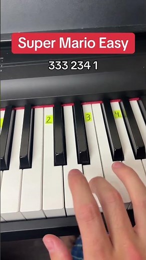 Super Mario Theme Easy Piano Tutorial #piano #supermario #videogamemusic