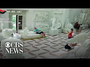 Tourist damages 200-year-old Italian sculpture while posing for a photo