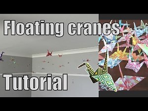 DIY Floating cranes tutorial 🎐 Cozy ceiling decoration