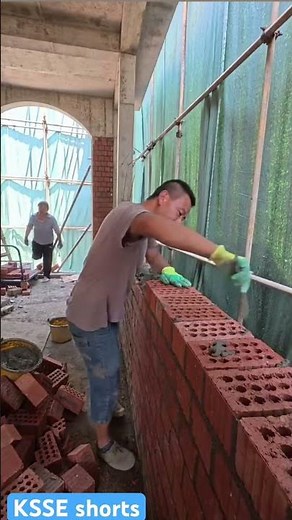 Professional Brick Laying Techniques for Strong Walls #feed #construction