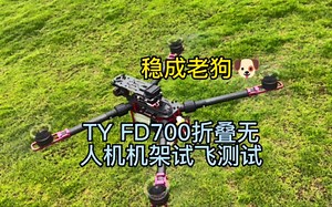 〔稳如老狗〕FD700折叠无人机机架飞行测试