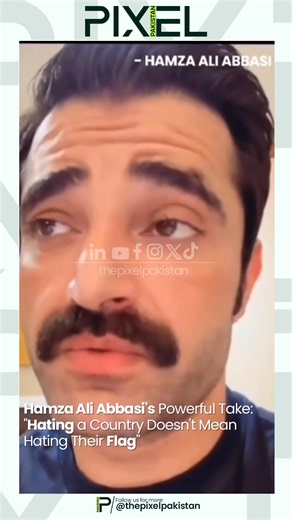 In the heat of the Talha Anjum Indian flag controversy at his Nepal concert, Hamza Ali Abbasi drops wisdom we all need: "It's fine to support your country, but we shouldn’t become the extremists we criticize. Not all Indians are the same just because their media targets us doesn't mean we stoop to that level." Hamza reminds us how Pakistan earned global respect with our mature response to recent Pak-India tensions. Let's hold onto that grace over anger. "Kisi mulk se dushmani ka matlab ye nahi k