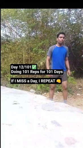 Day 12/101✅ - Doing 101 Reps (Squat Kicks) for 101 Days #shorts