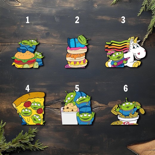 Toy Story Alien Foodie Peeker Sticker, Pizza Planet Alien Vinyl Decal for Car Laptop JDJZ04 - Etsy