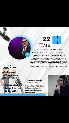Desmistificando Quântica e Espiritualidade* com Tom 👇\rhttps://www.youtube.com/live/uv0lnQeL-U4