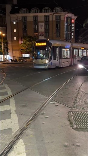 Brussels T3000 Trams arrive at Midi Station