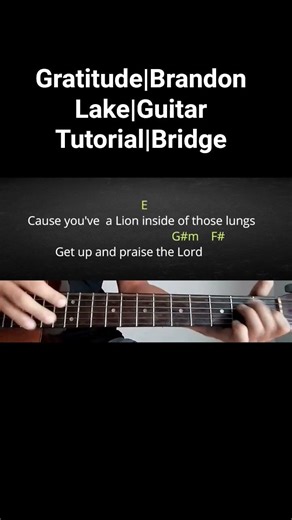 Gratitude|Brandon Lake|Guitar Tutorial|Bridge #ghguitartutorial #short