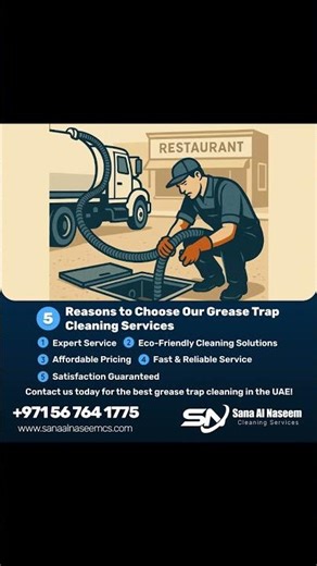 Keep your kitchen running smoothly with professional grease trap cleaning! 🧼✨