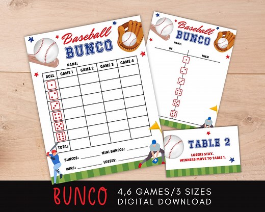 Baseball Bunco Score Card Printable, Tally Sheets, Baseball Games, Baseball Activities, Baseball Party Favors Birthday, Baseball Classroom - Etsy