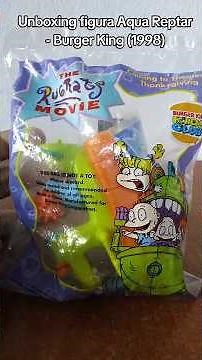 Unboxing Aqua Reptar - Rugrats - Burger King (1998)