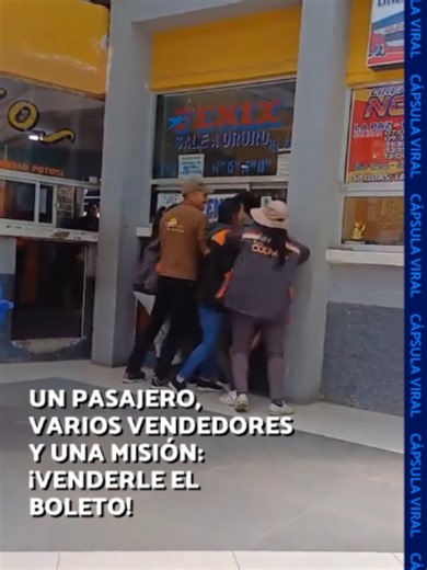 Vía: @gloria11819 (TikTok) Un pasajero, varios vendedores y una misión: ¡venderle el boleto! #pasajero #bus #boleto #viaje #LaPaz #cariño #EnConexión