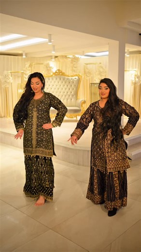 Sheila on Instagram: "We couldn’t stop ourselves from dancing on #shararat 💃 Thank you so much to my dancing partner @ani26_26 ❤️ and a big shoutout to @iamsalmanchattha for filming 🎥 and directing us 🥰❤️ Thanks to @babulale_collection for the most beautiful dresses 🖤 @artist.saarl you made us look like princesses 👸🏻 🤍 Don’t forget to share this video loves ❤️ #dance #bollywood #explore #recreation"