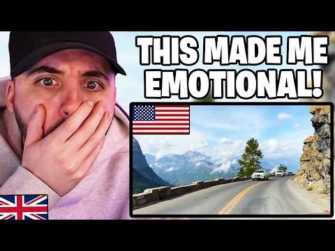 Brit Reacts to Going-to-the-Sun Road at Glacier National Park in America!
