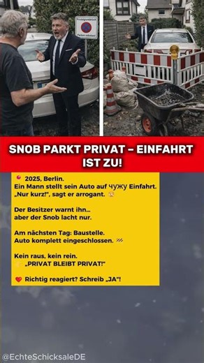 SNOB PARKT PRIVAT – EINFAHRT IST ZU!