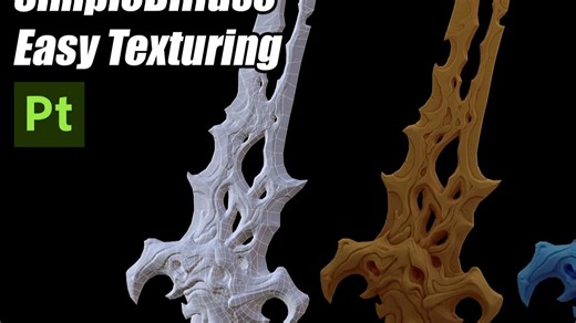 SimpleDiffuse卡通手绘PBR材质生成器Substance Painter插件