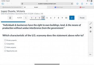 1:43 PM Fri Apr 4student.masteryconnect.comSummative Test: Ec... | Filo