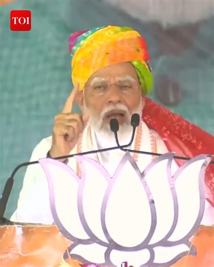 "You sent Former PM Manmohan Singh to Rajya Sabha from Rajasthan. But did you see him in the state again? Another leader from the party has gone to Rajya Sabha from the state now. Those who can't fight and win elections have come to Rajasthan this time”, says PM #NarendraModi in a public rally in Rajasthan's Jalore | The Times of India