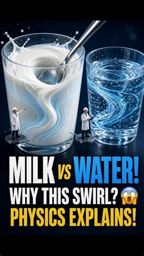 Why Does Milk Swirl Differently in a Cup? 😱🌀 | Physics Explained! #Shorts
