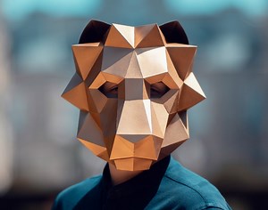 Lion Mask | DIY Paper Mask, Printable Template, Papercraft, 3D Mask, Polygon, Low Poly, Geometric, Costume, Pattern, PDF Download - Etsy