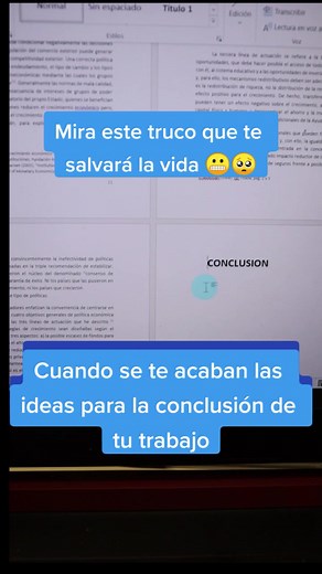 Cómo redactar un conclusión en segundos. Si te han dejado una tarea y no sabes cómo hacer una conclusión #estudiante #conclusion #trabajofinal #tareaaultimahora #tesis