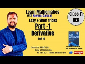 Class 11 (Derivative by using first )principles