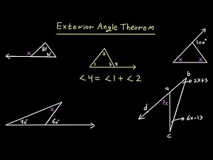 Exterior Angle Theorem of a Triangle - explained with examples