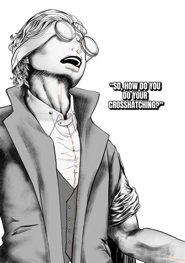 How a Comic Artist Crosshatch