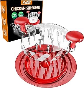 Chicken Shredder, 11" Large Chicken Shredder Tool Twist, Chicken Breast Meat Shredding Machine with Anti-Slip Base, BPA Free, Dishwasher Safe, Ergonomic Handle, Heat Resistant, Suitable for Pork, Beef