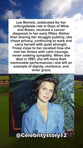 Lee Remick's Quiet Courage in Her Final Years. #shorts #celebrity #hollywood