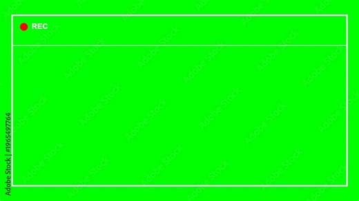 Camera Recording Interface Overlay with Green Screen