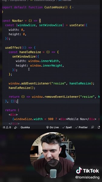 Write custom ReactJS hooks #programming #coding #softwareengineer #techtok #javascript #reactjs #webdev #webdeveloper #programmer #codetutorial
