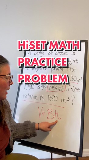 Solving Math Practice Problems using HiSET Formula Sheet