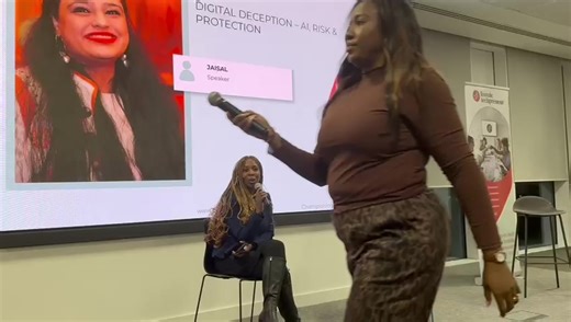 The very first fireside chat with Stella and Jaisal at the Level up 2026 founders lounge . #ai #womenintech #TechTok #viraltiktok