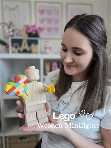 Lego Wooden Minifigure 💙 What do you think about it? 🤗🥰 . #lego #legominifigure #wooden