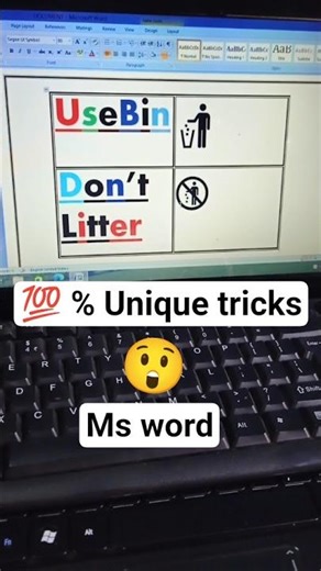 Draw Symbols for Use Bins and Don't Litterin MS Word Using One Shortcut You Won'tExpect