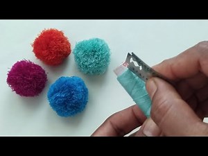Super Easy Pom Pom making idea with Cotton Thread | Easy Sewing Thread Design