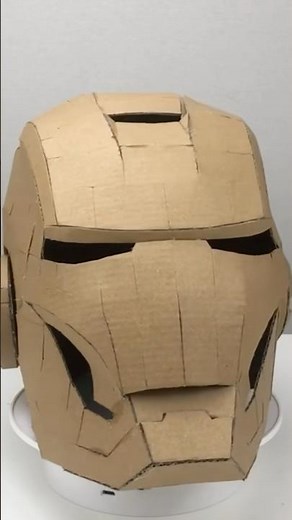 Marvel Fans, Don’t Miss This! How to Build Your Own Iron Man Helmet from Cardboard🦸‍♂️#diy #ironman